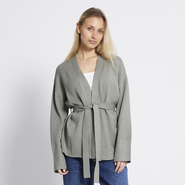 Tie waist knit cardigan "Colette"